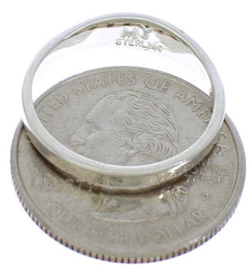 Turquoise Southwestern Sterling Silver Ring Size 6-1/2 ZX36636